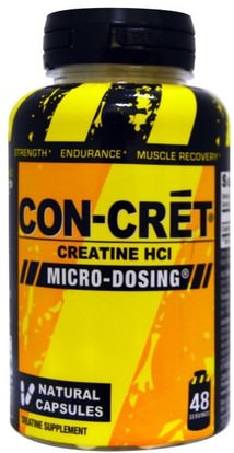 Con-Cret, Creatine HCI, Micro-Dosing, 48 Natural Capsules ,الرياضة، الكرياتين، كبسولات، الرياضة
