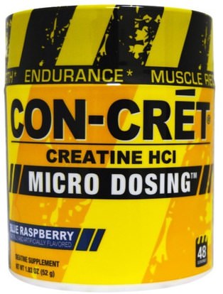Con-Cret, Creatine HCl, Micro Dosing, Blue Raspberry, 1.83 oz (52 g) ,والرياضة، ومسحوق الكرياتين، والرياضة