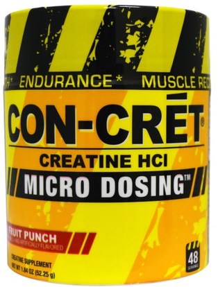 Con-Cret, Creatine HCl, Micro Dosing, Fruit Punch, 1.84 oz (52.25 g) ,والرياضة، ومسحوق الكرياتين، والرياضة