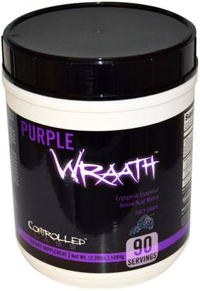 Controlled Labs, Purple Wraath, Juicy Grape, 2.39 lbs (1084 g) ,والرياضة، تجريب، المكملات الابتنائية