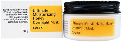 Cosrx, Ultimate Moisturizing Honey, Overnight Mask, 50 g ,حمام، الجمال، أقنعة الوجه