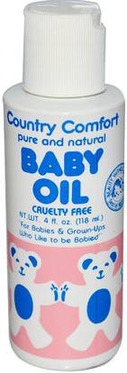 Country Comfort, Baby Oil, 4 fl oz (118 ml) ,الصحة، الحمل، حفاضات، زيوت مسحوق الطفل