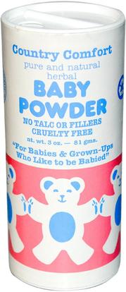 Country Comfort, Baby Powder, 3 oz (81 g) ,الصحة، الحمل، حفاضات، زيوت مسحوق الطفل