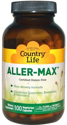 Country Life, Aller-Max, 100 Veggie Caps ,والصحة، والحساسية، والحساسية