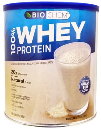 Country Life, BioChem, 100% Whey Protein, Natural Flavor, 24.6 oz (699 g) ,المكملات الغذائية، بروتين مصل اللبن، بيوشيم