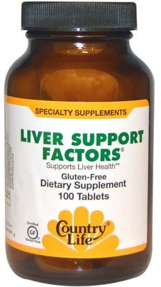 Country Life, Liver Support Factors, 100 Vegan Capsules ,والصحة، ودعم الكبد