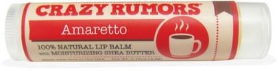 Crazy Rumors, 100% Natural Lip Balm, Amaretto, 0.15 oz (4.4 ml) ,حمام، الجمال، العناية الشفاه، بلسم الشفاه