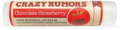 Crazy Rumors, 100% Natural Lip Balm, Chocolate Strawberry, 0.15 oz (4.4 ml) ,حمام، الجمال، العناية الشفاه، بلسم الشفاه