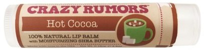 Crazy Rumors, 100% Natural Lip Balm, Hot Cocoa, 0.15 oz (4.4 ml) ,حمام، الجمال، العناية الشفاه، بلسم الشفاه