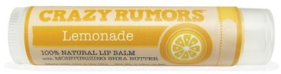Crazy Rumors, 100% Natural Lip Balm, Lemonade, 0.15 oz (4.4 ml) ,حمام، الجمال، العناية الشفاه، بلسم الشفاه