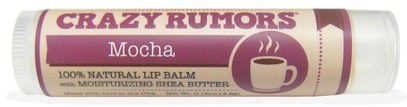 Crazy Rumors, 100% Natural Lip Balm, Mocha, 0.15 oz (4.4 ml) ,حمام، الجمال، العناية الشفاه، بلسم الشفاه