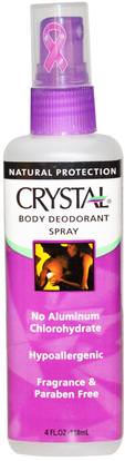 Crystal Body Deodorant, Crystal Body Deodorant Spray, 4 fl oz (118 ml) ,حمام، الجمال، مزيل العرق رذاذ، قدم الرعاية القدم