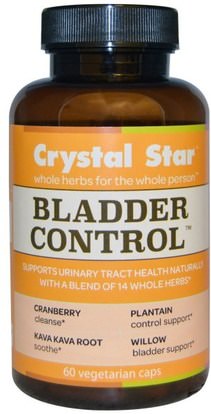 Crystal Star, Bladder Control, 60 Veggie Caps ,الصحة، المثانة