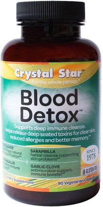 Crystal Star, Blood Detox, 90 Veggie Caps ,الصحة، السموم
