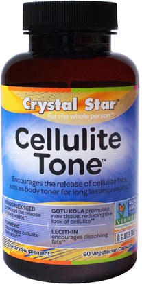 Crystal Star, Cellulite Tone, 60 Veggie Caps ,الصحة، المرأة، الجلد، السيلوليت
