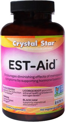 Crystal Star, Est-Aid, 150 Veggie Caps ,والصحة، والنساء، وانقطاع الطمث