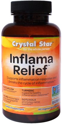 Crystal Star, Inflamma Relief, 60 Veggie Caps ,والصحة، ومكافحة الألم