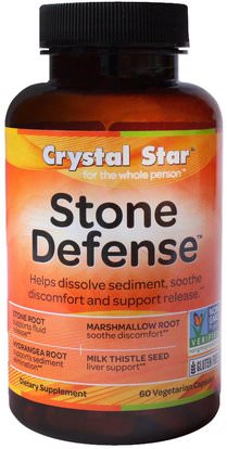 Crystal Star, Stone Defense, 60 Veggie Caps ,الصحة، المرارة
