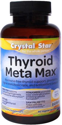 Crystal Star, Thyroid Meta Max, 60 Veggie Caps ,الصحة، الغدة الدرقية