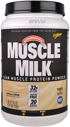 Cytosport, Inc, Genuine Muscle Milk, Lean Muscle Protein Powder, Vanilla Creme, 2.47 lbs (1120 g) ,المكملات الغذائية، بروتين مصل اللبن، تجريب