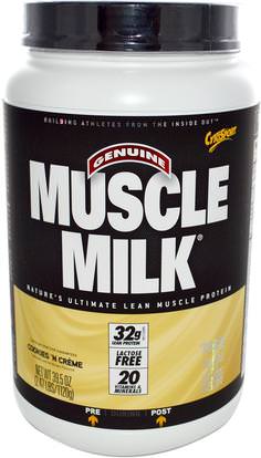 Cytosport, Inc, Genuine Muscle Milk, Natures Ultimate Lean Muscle Protein, Cookies N Cream, 39.5 oz (1120 g) ,المكملات الغذائية، بروتين مصل اللبن، تجريب