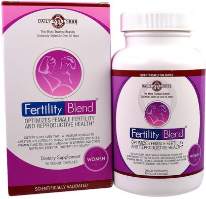 Daily Wellness Company, Fertility Blend for Women, 90 Veggie Caps ,والصحة، والمرأة، والحمل