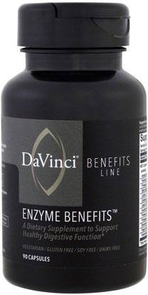 DaVinci Benefits, Enzyme Benefits, 90 Capsules ,المكملات الغذائية، والإنزيمات