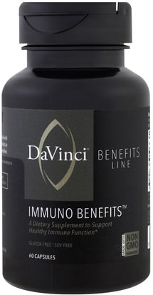 DaVinci Benefits, Immuno Benefits, 60 Capsules ,والصحة، والانفلونزا الباردة والفيروسية، ونظام المناعة