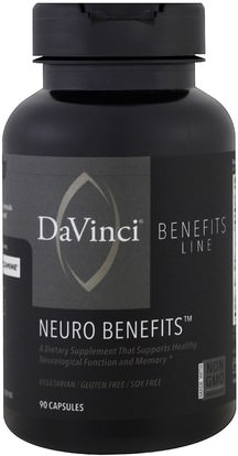 DaVinci Benefits, Neuro Benefits, 90 Capsules ,والصحة، واضطراب نقص الانتباه، إضافة، أدهد، الدماغ