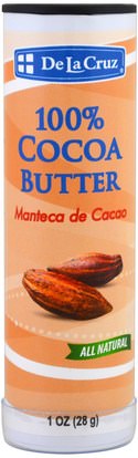 De La Cruz, 100% Cocoa Butter Stick, 1 oz (28 g) ,الصحة، الجلد