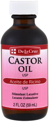 De La Cruz, Castor Oil, 2 fl oz (59 ml) ,الصحة، الجلد