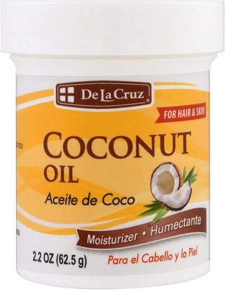 De La Cruz, Coconut Oil, Moisturizer, 2.2 oz (62.5 g) ,الصحة، الجلد