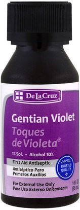 De La Cruz, Gentian Violet, First Aid Antiseptic, 1 fl oz (30 ml) ,الأعشاب، الجنطيان