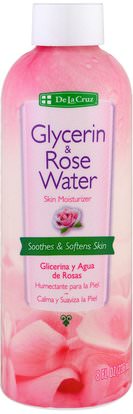 De La Cruz, Glycerin & Rose Water Skin Moisturizer, 8 fl oz (236 ml) ,الجمال، العناية بالوجه، حمم