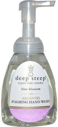 Deep Steep, Argan Oil Foaming Hand Wash, Lilac Blossom, 8 fl oz (237 ml) ,حمام، الجمال، أرجان، حمام