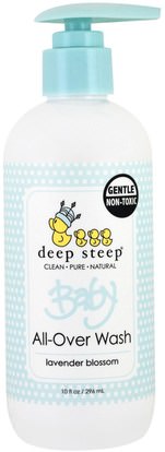 Deep Steep, Baby All-Over Wash, Lavender Blossom, 10 fl oz (296 ml) ,صحة الأطفال، حمام الاطفال، الشامبو، شامبو الاطفال