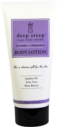 Deep Steep, Body Lotion, Lavender - Chamomile, 6 fl oz (177 ml) ,حمام، الجمال، غسول الجسم