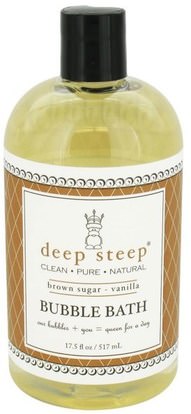 Deep Steep, Bubble Bath, Brown Sugar - Vanilla, 17 fl oz (503 ml) ,حمام، الجمال، حمام الفقاعة