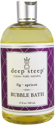 Deep Steep, Bubble Bath, Fig - Apricot, 17 fl oz (503 ml) ,حمام، الجمال، حمام الفقاعة