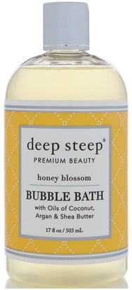 Deep Steep, Bubble Bath, Honey Blossom, 17 fl oz (503 ml) ,Herb-sa