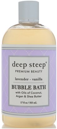 Deep Steep, Bubble Bath, Lavender - Vanilla, 17 fl oz (503 ml) ,Herb-sa