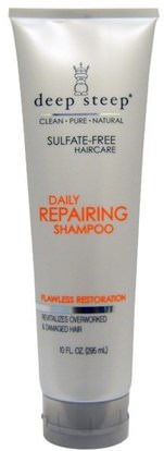 Deep Steep, Daily Repairing Shampoo, Flawless Restoration, 10 fl oz (295 ml) ,حمام، الجمال، الشعر، فروة الرأس، الشامبو، مكيف