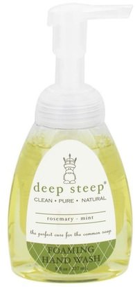 Deep Steep, Foaming Hand Wash, Rosemary - Mint, 8 fl oz (237ml) ,حمام، الجمال، الصابون، رغوة الصابون