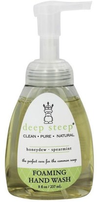Deep Steep, Foaming Handwash, Honeydew Spearmint, 8 fl oz (237 ml) ,حمام، الجمال، الصابون، رغوة الصابون