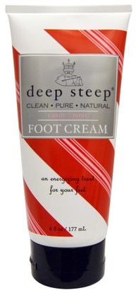 Deep Steep, Foot Cream, Candy - Mint, 6 fl oz (177 ml) ,حمام، الجمال، قدم قدم رعاية، كريمات، أسفل