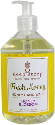 Deep Steep, Fresh Honey, Honey Hand Wash, Honey Blossom, 17.6 fl oz (520 ml) ,حمام، الجمال، الصابون