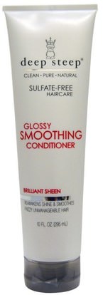 Deep Steep, Glossy Smoothing Conditioner, Brilliant Sheen, 10 fl oz (295 ml) ,حمام، الجمال، الشعر، فروة الرأس، الشامبو، مكيف، مكيفات
