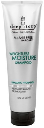 Deep Steep, Weightless Moisture Shampoo, 10 fl oz (295 ml) ,حمام، الجمال، أرجان، شامبو
