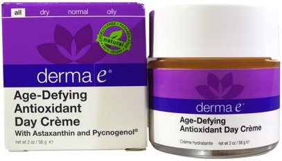 Derma E, Age-Defying Antioxidant Day Creme, 2 oz (56 g) ,الجمال، مكافحة الشيخوخة، العناية بالوجه، الكريمات المستحضرات، الأمصال، كريمات التجاعيد