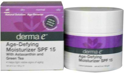 Derma E, Age-Defying Moisturizer SPF 15, 2 oz (56 g) ,الجمال، مكافحة الشيخوخة، العناية بالوجه، الكريمات المستحضرات، الأمصال، كريمات التجاعيد